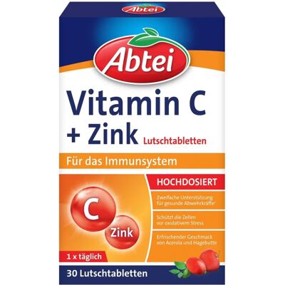 ABTEI Zink + Vitamin C - Unterstützung des Immunsystems Lutschtabletten ABTEI Zink + Vitamin C - Unterstützung des Immunsystems Lutschtabletten