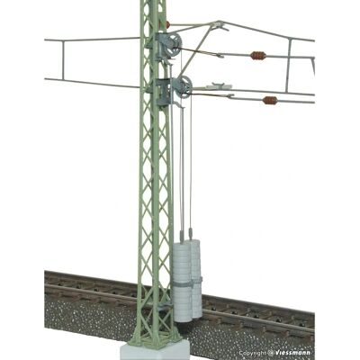 Tirante a pulegge per ferrovia H0 - Pezzo universale in metallo Viessmann Tirante a pulegge per ferrovia H0 - Pezzo universale in metallo Viessmann