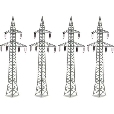 Kibri Modellbahnzubehör - Strommasten-Set 4-teilig H0 Kibri Modellbahnzubehör - Strommasten-Set 4-teilig H0