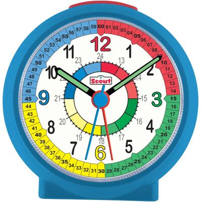 SCOUT - LearnTheTime - blau - buntes Zifferblatt - Wecker SCOUT - LearnTheTime - blau - buntes Zifferblatt - Wecker