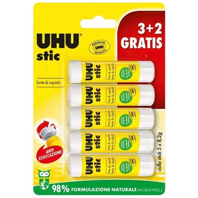 UHU Barra de Pegamento - 8,2 g, Modelo D1300, Seguro y Sin Solventes - Barra de Pegamento UHU Barra de Pegamento - 8,2 g, Modelo D1300, Seguro y Sin Solventes - Barra de Pegamento