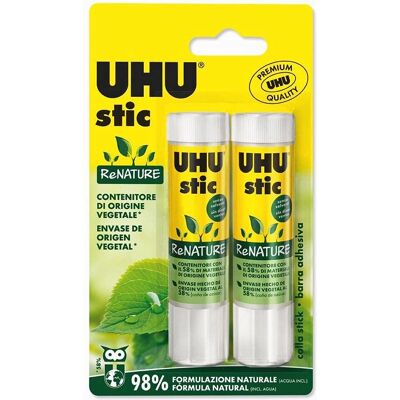 UHU ReNATURE 2x21g Barra de Pegamento - Adhesivo Ecológico UHU ReNATURE 2x21g Barra de Pegamento - Adhesivo Ecológico