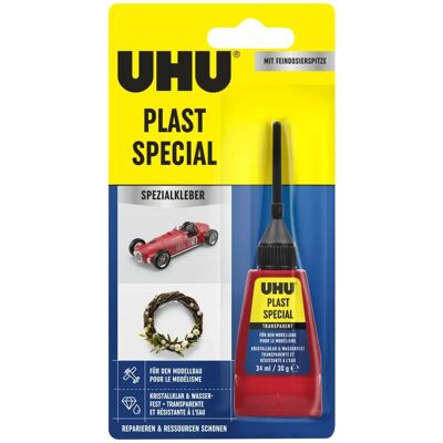 UHU - Colla speciale per plastiche + Ago 30g UHU - Colla speciale per plastiche + Ago 30g