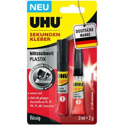 Uhu Colla Super - Colla rapida per plastica professionale Uhu Colla Super - Colla rapida per plastica professionale