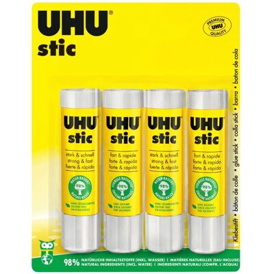 Uhu Stick de Colle Blanc 4x21g - Stick de Colle Uhu Stick de Colle Blanc 4x21g - Stick de Colle