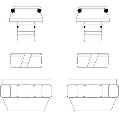 Oventrop Nikkelen Verzonken Klemringverbinding G ¾ - Fittingbuizen Oventrop Nikkelen Verzonken Klemringverbinding G ¾ - Fittingbuizen