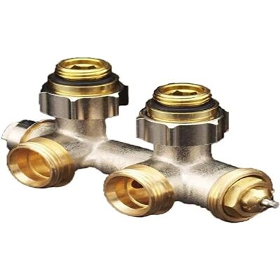 Oventrop Multiblock T ottone per due tubi - 50mm distanza Oventrop Multiblock T ottone per due tubi - 50mm distanza