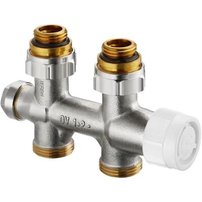 OVENTROP Nickel Messing T-Verbinder - Strömregleringsventil - 1/2 Zoll OVENTROP Nickel Messing T-Verbinder - Strömregleringsventil - 1/2 Zoll