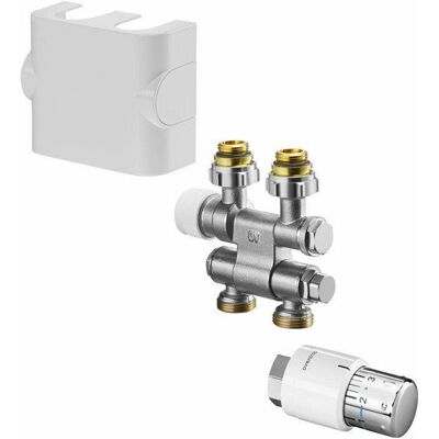 Oventrop Chrom Anschlussset - Heizkörperarmatur für Zwei-Rohr-System Oventrop Chrom Anschlussset - Heizkörperarmatur für Zwei-Rohr-System