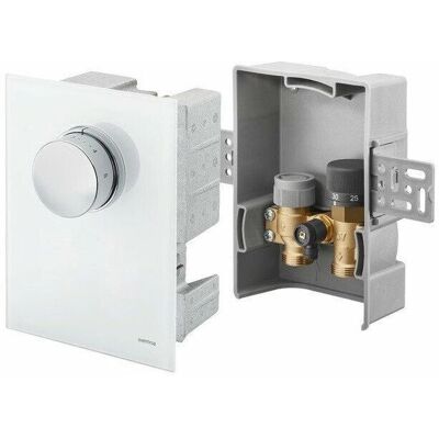 Regolatore di temperatura Unibox di Oventrop - Vetro Bianco - Controllo Riscaldamento Regolatore di temperatura Unibox di Oventrop - Vetro Bianco - Controllo Riscaldamento