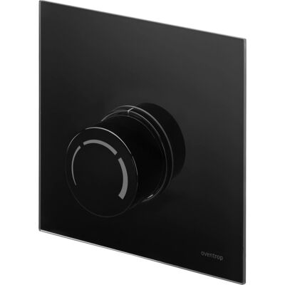 Oventrop Unibox Abdeckung - Echtes Glas Schwarz - Mit Thermostat Oventrop Unibox Abdeckung - Echtes Glas Schwarz - Mit Thermostat