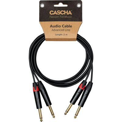 Cascha CCA-A1JJ2 - Câble audio de 2m avec connecteurs en or - Câble Audio Cascha CCA-A1JJ2 - Câble audio de 2m avec connecteurs en or - Câble Audio