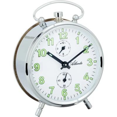 Réveil Atlanta Modèle 1063-19 Argent - Alarm Clock - Publicité Réveil Atlanta Modèle 1063-19 Argent - Alarm Clock - Publicité