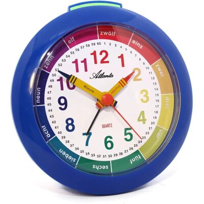 JOGRABO Atlanta 1265/5 Réveil pour enfants bleu horloge d’apprentissage - Publicité JOGRABO Atlanta 1265/5 Réveil pour enfants bleu horloge d’apprentissage - Publicité