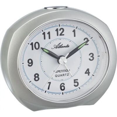 JOGRABO Atlanta 1593/19 Réveil - Quartz, Argent, Lumière, Silencieux - Publicité JOGRABO Atlanta 1593/19 Réveil - Quartz, Argent, Lumière, Silencieux - Publicité