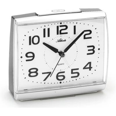 Réveil en argent JOGRABO Atlanta 1919/19 - Quartz, Lumière, Silencieux - Publicité Réveil en argent JOGRABO Atlanta 1919/19 - Quartz, Lumière, Silencieux - Publicité