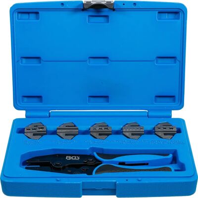 BGS technic - Conjunto de alicates de crimpagem com 5 bocas intercambiáveis - Ferramenta elétrica BGS technic - Conjunto de alicates de crimpagem com 5 bocas intercambiáveis - Ferramenta elétrica