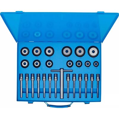 BGS Ventilsitzfräser-Set - 27-teilig, 30-60 mm, Hochwertiger Stahl BGS Ventilsitzfräser-Set - 27-teilig, 30-60 mm, Hochwertiger Stahl
