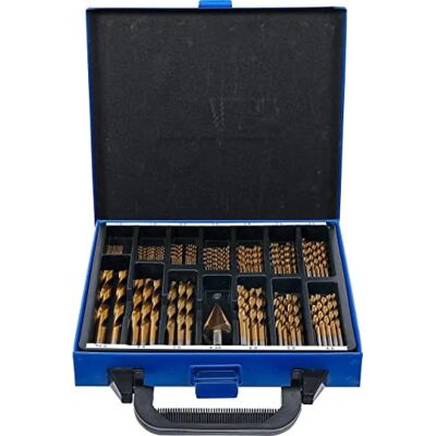 BGS technic Titanium Nitrid Bohrer-Set - 119 Teile - Stahl, Aluminium BGS technic Titanium Nitrid Bohrer-Set - 119 Teile - Stahl, Aluminium