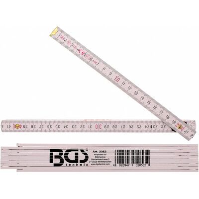 BGS TECHNIC Mètre Pliant en Bois - Ruban de Mesure - Publicité BGS TECHNIC Mètre Pliant en Bois - Ruban de Mesure - Publicité