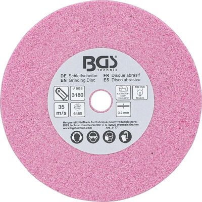 BGS TECHNIC Disque meuleuse 6,3mm - 100x3,2x10mm - Durable - Publicité BGS TECHNIC Disque meuleuse 6,3mm - 100x3,2x10mm - Durable - Publicité