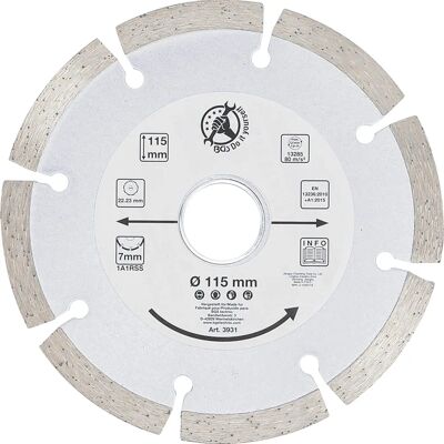 BGS TECHNIC 115 mm Diamantscheibe zum Schneiden - Baumaterialien BGS TECHNIC 115 mm Diamantscheibe zum Schneiden - Baumaterialien
