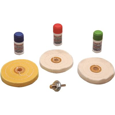 BGS TECHNIC - Kit de polissage pour métaux doux - 7 pièces - Publicité BGS TECHNIC - Kit de polissage pour métaux doux - 7 pièces - Publicité