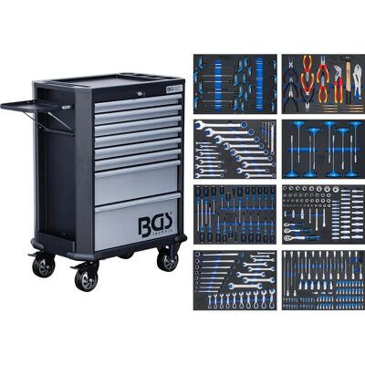 Chariot à outils BGS TECHNIC à 8 tiroirs - 229 outils - Publicité Chariot à outils BGS TECHNIC à 8 tiroirs - 229 outils - Publicité