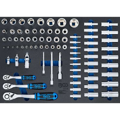 Set di Utensili BGS - 80 pezzi, Argento - Kit di Chiavi a Bussola Set di Utensili BGS - 80 pezzi, Argento - Kit di Chiavi a Bussola
