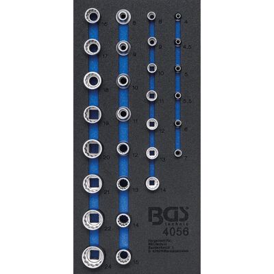 Organizador de herramientas BGS Inserto - Juego de 29 piezas para dados de 6,3mm y 12,5mm Organizador de herramientas BGS Inserto - Juego de 29 piezas para dados de 6,3mm y 12,5mm