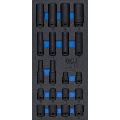 BGS Set di Bussole di Impatto - 20 Pezzi, 10-24mm - Organizzazione Officina BGS Set di Bussole di Impatto - 20 Pezzi, 10-24mm - Organizzazione Officina