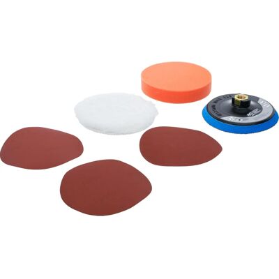 Set di dischi abrasivi e lucidatura ø 125mm - Auto e altro Set di dischi abrasivi e lucidatura ø 125mm - Auto e altro