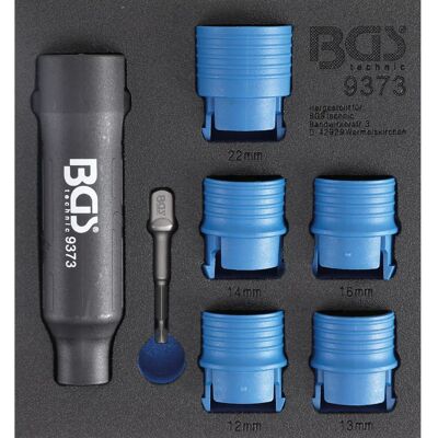 BGS technic Vassoio attrezzi 1/6 - Set di spazzole di pulizia per bulloni e dadi ruota BGS technic Vassoio attrezzi 1/6 - Set di spazzole di pulizia per bulloni e dadi ruota