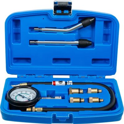 BGS technic - Compression Tester Set 8 pcs for Gasoline Engines - 0-20 bar BGS technic - Compression Tester Set 8 pcs for Gasoline Engines - 0-20 bar