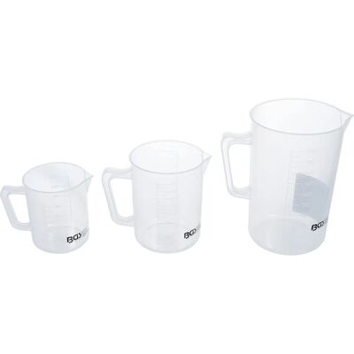 Conjunto de tazas medidoras BGS TECHNIC - 3 piezas aptas para alimentos Conjunto de tazas medidoras BGS TECHNIC - 3 piezas aptas para alimentos