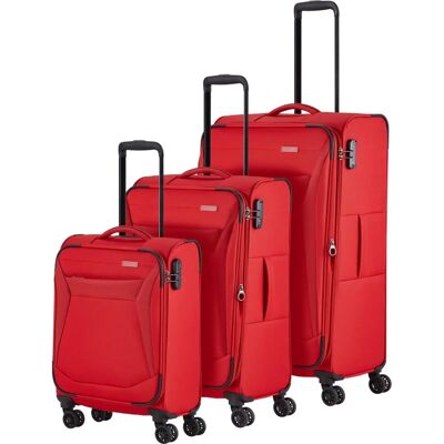 Travelite Chios 4-Rollen Trolley Set 55/67/78 cm (80040) - rot Travelite Chios 4-Rollen Trolley Set 55/67/78 cm (80040) - rot
