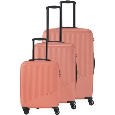 Zestaw walizek Travelite Bali 4 kółka 55/67/77 cm - koralowy Zestaw walizek Travelite Bali 4 kółka 55/67/77 cm - koralowy