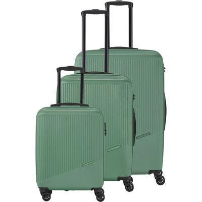 Set de Trolley Travelite Bali 4 Roues 55/67/77 cm - vert - Publicité Set de Trolley Travelite Bali 4 Roues 55/67/77 cm - vert - Publicité