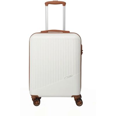 Trolley 4 Roues Travelite Bali 55 cm - blanc/cognac Trolley 4 Roues Travelite Bali 55 cm - blanc/cognac