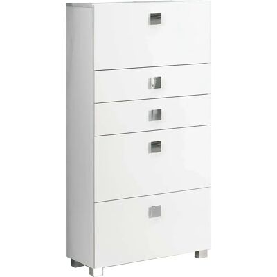 SCHILDMEYER Quadra Badschrank - Modern, Weiß, 5 Schubladen SCHILDMEYER Quadra Badschrank - Modern, Weiß, 5 Schubladen