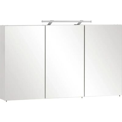 MÖBELPARTNER Dorina Badspiegelschrank - Weiß Glanz, 3 Türen, 120x16x75.7cm MÖBELPARTNER Dorina Badspiegelschrank - Weiß Glanz, 3 Türen, 120x16x75.7cm