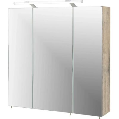SCHILDMEYER Dorina - Espelho com armário de 3 portas - 70x71x16cm - marrom SCHILDMEYER Dorina - Espelho com armário de 3 portas - 70x71x16cm - marrom