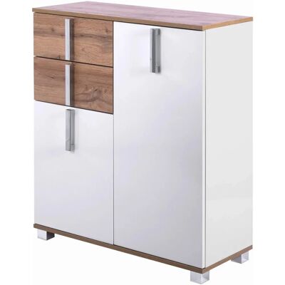 SCHILDMEYER Kampen Weiß Glanz/Wotaneiche - Sideboard SCHILDMEYER Kampen Weiß Glanz/Wotaneiche - Sideboard