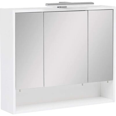 Welltime Kent Badspiegelschrank - kreideweiß - LED-Beleuchtung - 3 verstellbare Böden Welltime Kent Badspiegelschrank - kreideweiß - LED-Beleuchtung - 3 verstellbare Böden