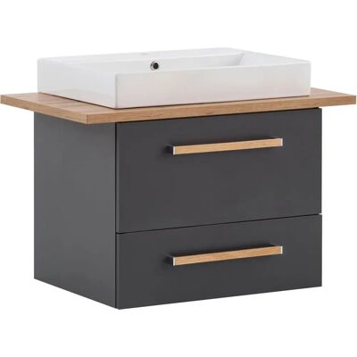 SCHILDMEYER Duo Waschtisch - anthrazit, FSC-Holz, 82cm SCHILDMEYER Duo Waschtisch - anthrazit, FSC-Holz, 82cm