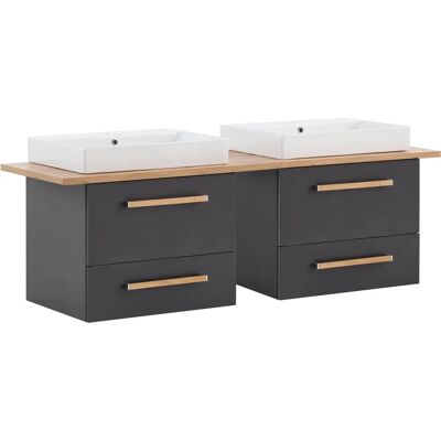 SCHILDMEYER Duo Waschbecken mit Unterschrank - Modern, Kompakt, FSC-zertifiziert SCHILDMEYER Duo Waschbecken mit Unterschrank - Modern, Kompakt, FSC-zertifiziert