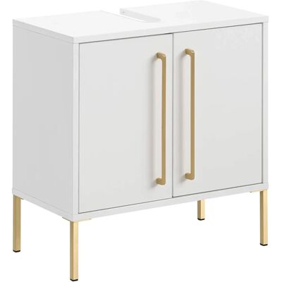 MÖBELPARTNER Armario de lavabo - Sarah, blanco, 57,1x30,1x61,2 cm MÖBELPARTNER Armario de lavabo - Sarah, blanco, 57,1x30,1x61,2 cm
