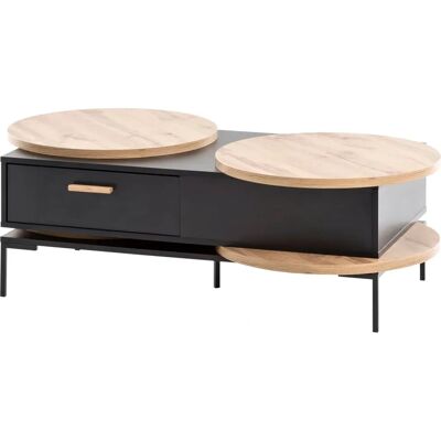 Wolfgang Joop Looks Couchtisch - Massiv Holz, 2 Schubladen, 5 Beine Wolfgang Joop Looks Couchtisch - Massiv Holz, 2 Schubladen, 5 Beine