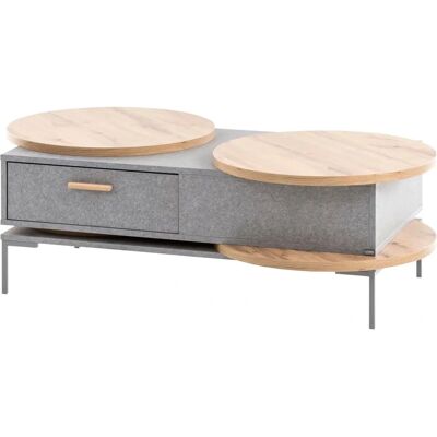 Wolfgang Joop Looks Couchtisch - Massiv Holz, 2 Schubladen, Matt Wolfgang Joop Looks Couchtisch - Massiv Holz, 2 Schubladen, Matt
