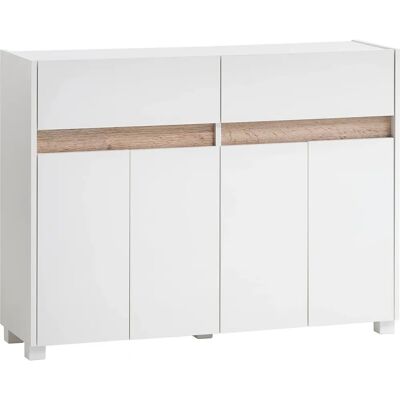 SCHILDMEYER Cosmo Unterschrank - Weiß/Wildeiche - 112cm SCHILDMEYER Cosmo Unterschrank - Weiß/Wildeiche - 112cm